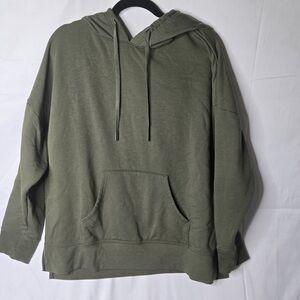 XXL Athletic Works Women's Olive Green Hoodie With Pockets Fall Cozy Warm